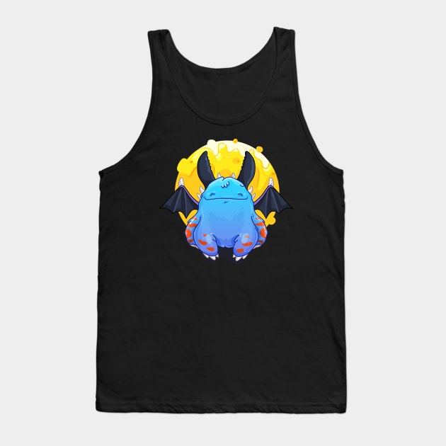 Cute Burly Friendly Happy Flying Monster Tank Top by PosterpartyCo